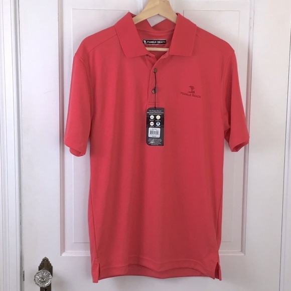 Pebble Beach Other - Pebble Beach Coral Golf Polo Men’s Size S Pink Dry Luxe Preppy NWT
